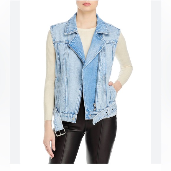 BlankNYC Light Blue Denim Vest - Picture 2 of 6